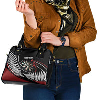 New Zealand Darts Personalised Shoulder Handbag Silver Fern Dynamic LT7 - Polynesian Pride