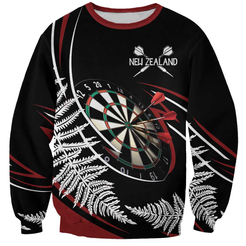 New Zealand Darts Personalised Sweatshirt Silver Fern Dynamic