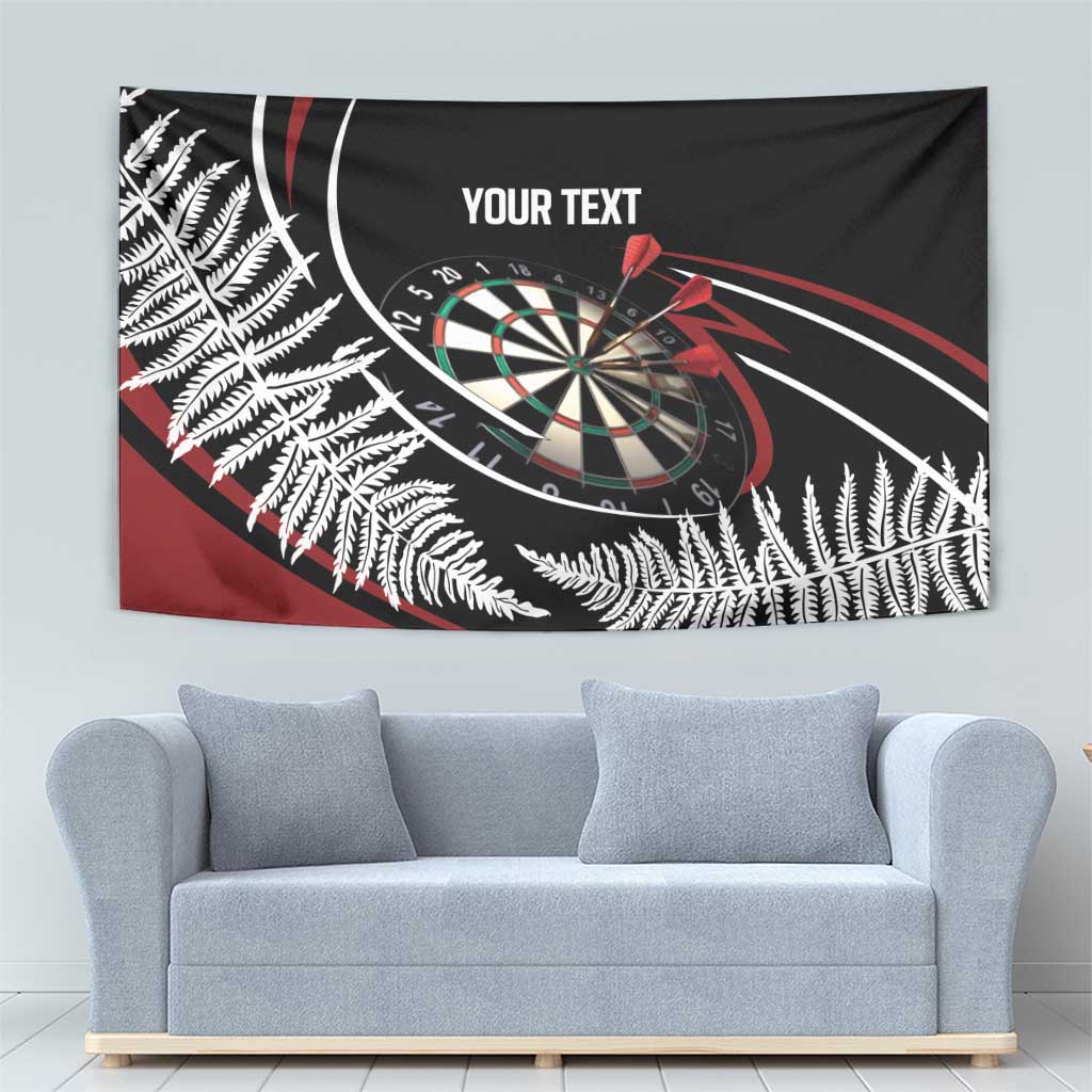 New Zealand Darts Personalised Tapestry Silver Fern Dynamic LT7 - Polynesian Pride