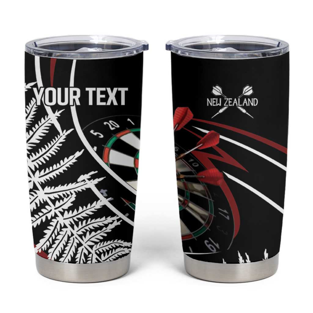 New Zealand Darts Personalised Tumbler Cup Silver Fern Dynamic