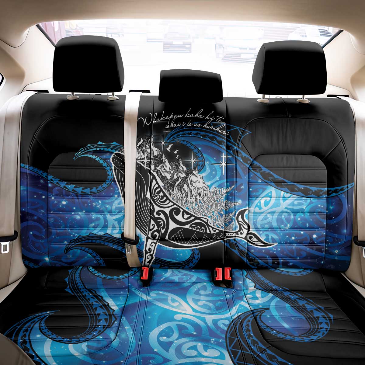 Maori Matariki Te Araroa Paikea Starry Back Car Seat Cover Tangaroa Whakatauki LT7 - Polynesian Pride