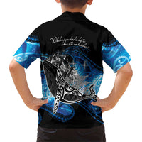 Maori Matariki Te Araroa Paikea Starry Family Matching Short Sleeve Bodycon Dress and Hawaiian Shirt Tangaroa Whakatauki LT7 - Polynesian Pride