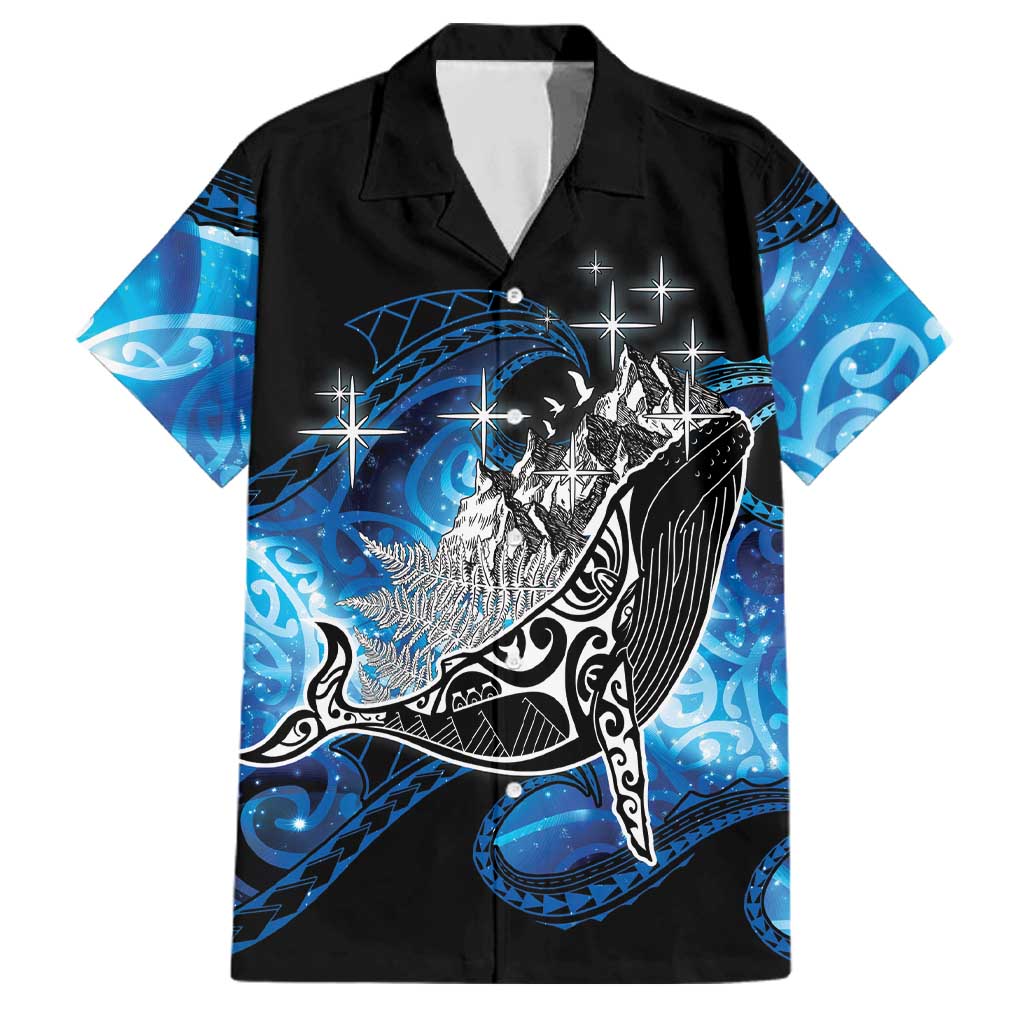 Maori Matariki Te Araroa Paikea Starry Family Matching Short Sleeve Bodycon Dress and Hawaiian Shirt Tangaroa Whakatauki LT7 Dad's Shirt - Short Sleeve Black - Polynesian Pride