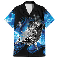 Maori Matariki Te Araroa Paikea Starry Family Matching Short Sleeve Bodycon Dress and Hawaiian Shirt Tangaroa Whakatauki LT7 Dad's Shirt - Short Sleeve Black - Polynesian Pride