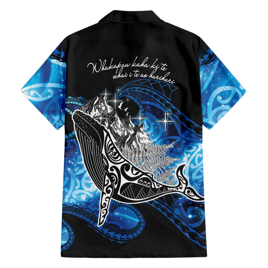 Maori Matariki Te Araroa Paikea Starry Family Matching Short Sleeve Bodycon Dress and Hawaiian Shirt Tangaroa Whakatauki LT7 - Polynesian Pride
