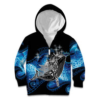 Maori Matariki Te Araroa Paikea Starry Kid Hoodie Tangaroa Whakatauki LT7 Zip Hoodie Black - Polynesian Pride