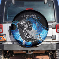 Maori Matariki Te Araroa Paikea Starry Spare Tire Cover Tangaroa Whakatauki LT7 Black - Polynesian Pride