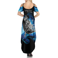 Maori Matariki Te Araroa Paikea Starry Summer Maxi Dress Tangaroa Whakatauki LT7 - Polynesian Pride