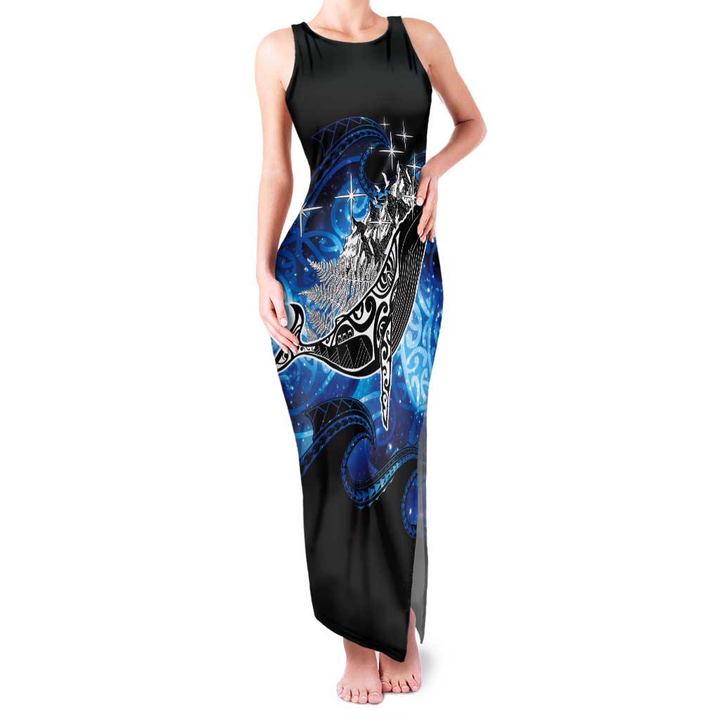 Maori Matariki Te Araroa Paikea Starry Tank Maxi Dress Tangaroa Whakatauki