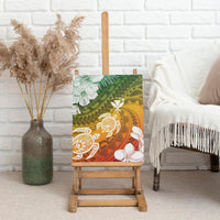 Kanaka Maoli Hawaii Flag Day Canvas Wall Art Vibrant Frangipani