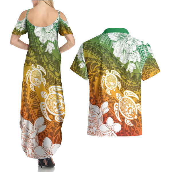 Kanaka Maoli Hawaii Flag Day Couples Matching Summer Maxi Dress and ...