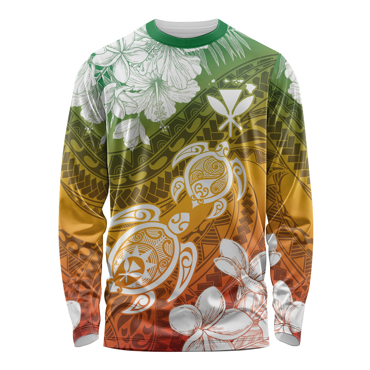 Kanaka Maoli Hawaii Flag Day Long Sleeve Shirt Vibrant Frangipani LT7 Unisex Colorful - Polynesian Pride