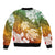 Kanaka Maoli Hawaii Flag Day Sleeve Zip Bomber Jacket Vibrant Frangipani