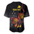 Personalized Papua New Guinea Milne Bay Baseball Jersey Bagi Necklace Mix Lime Pot Grunge