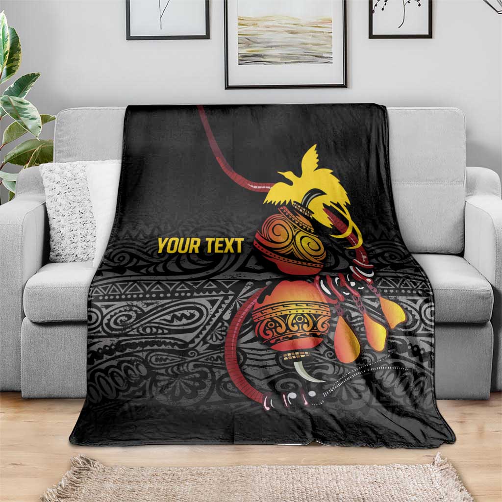 Personalized Papua New Guinea Milne Bay Blanket Bagi Necklace Mix Lime Pot Grunge