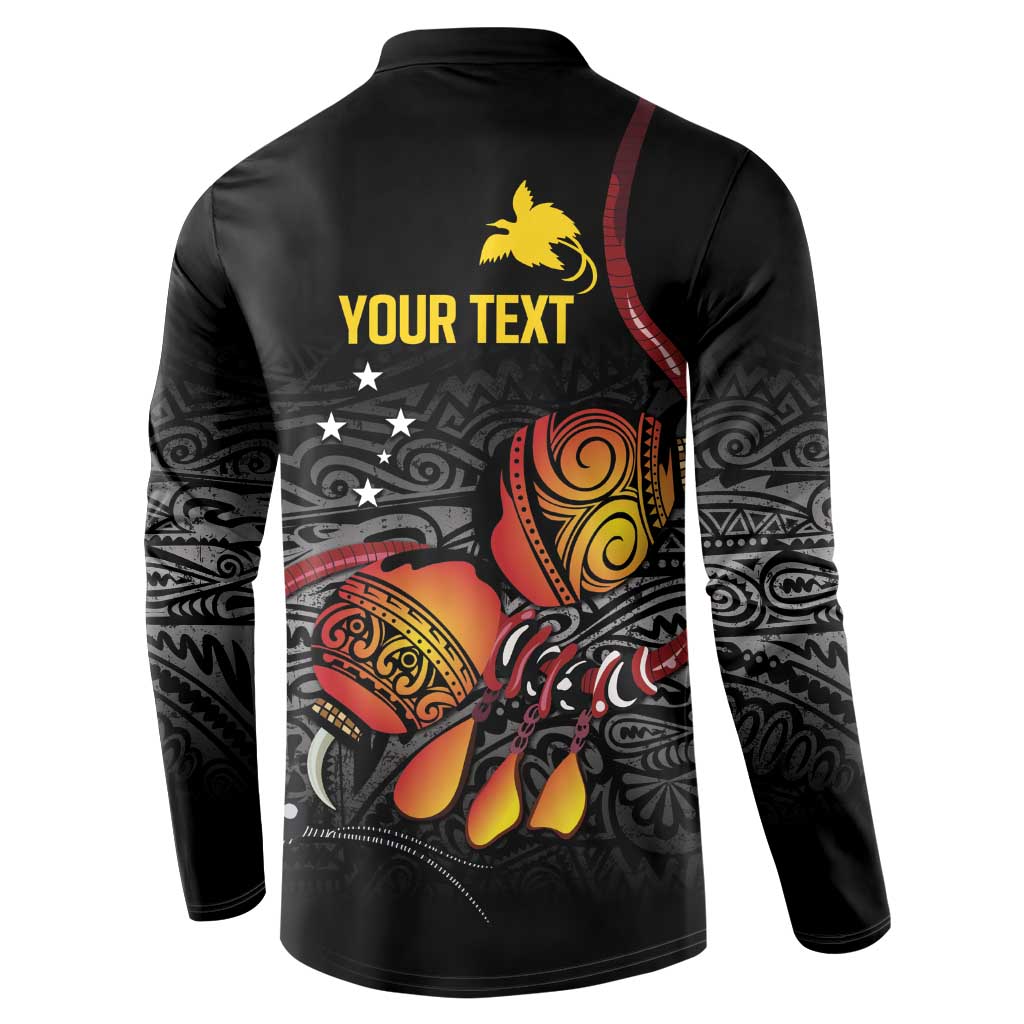 Personalized Papua New Guinea Milne Bay Button Sweatshirt Bagi Necklace Mix Lime Pot Grunge