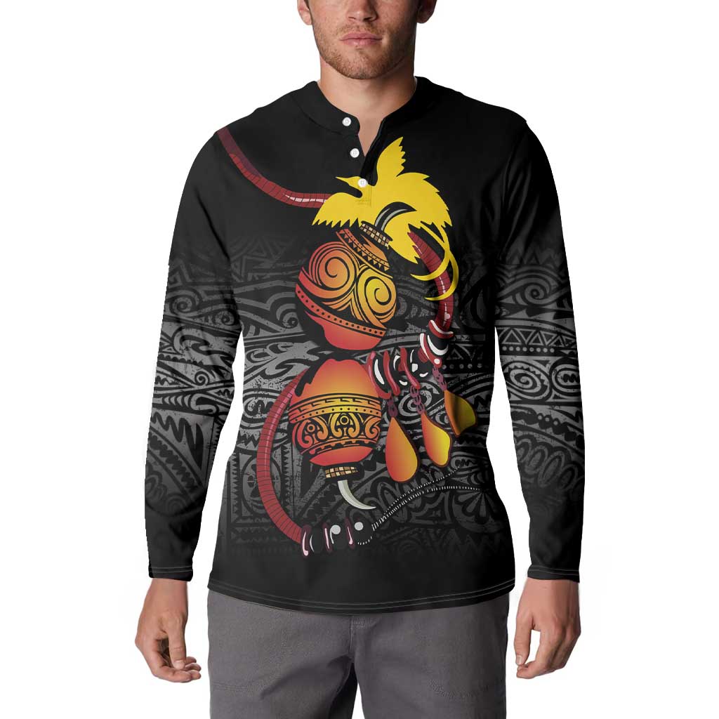 Personalized Papua New Guinea Milne Bay Button Sweatshirt Bagi Necklace Mix Lime Pot Grunge