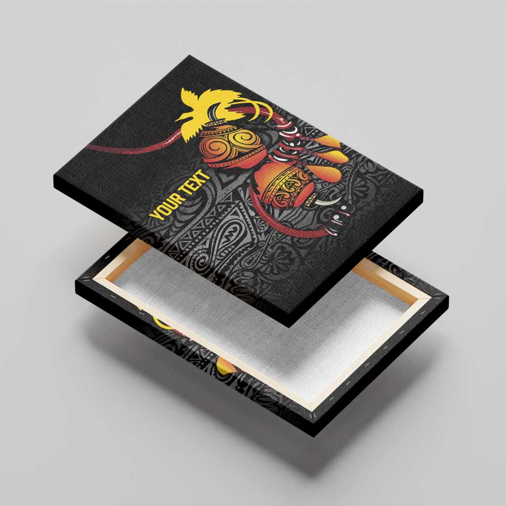 Personalized Papua New Guinea Milne Bay Canvas Wall Art Bagi Necklace Mix Lime Pot Grunge