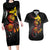 Personalized Papua New Guinea Milne Bay Couples Matching Long Sleeve Bodycon Dress and Hawaiian Shirt Bagi Necklace Mix Lime Pot Grunge