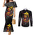 Personalized Papua New Guinea Milne Bay Couples Matching Mermaid Dress and Long Sleeve Button Shirt Bagi Necklace Mix Lime Pot Grunge