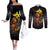 Personalized Papua New Guinea Milne Bay Couples Matching Off The Shoulder Long Sleeve Dress and Long Sleeve Button Shirt Bagi Necklace Mix Lime Pot Grunge