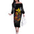 Personalized Papua New Guinea Milne Bay Family Matching Off The Shoulder Long Sleeve Dress and Hawaiian Shirt Bagi Necklace Mix Lime Pot Grunge