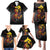 Personalized Papua New Guinea Milne Bay Family Matching Puletasi and Hawaiian Shirt Bagi Necklace Mix Lime Pot Grunge