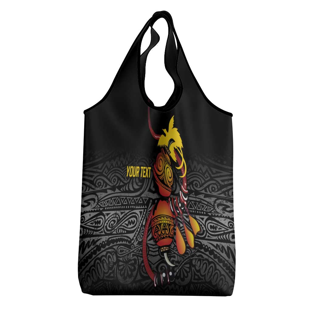 Personalized Papua New Guinea Milne Bay Grocery Bag Bagi Necklace Mix Lime Pot Grunge