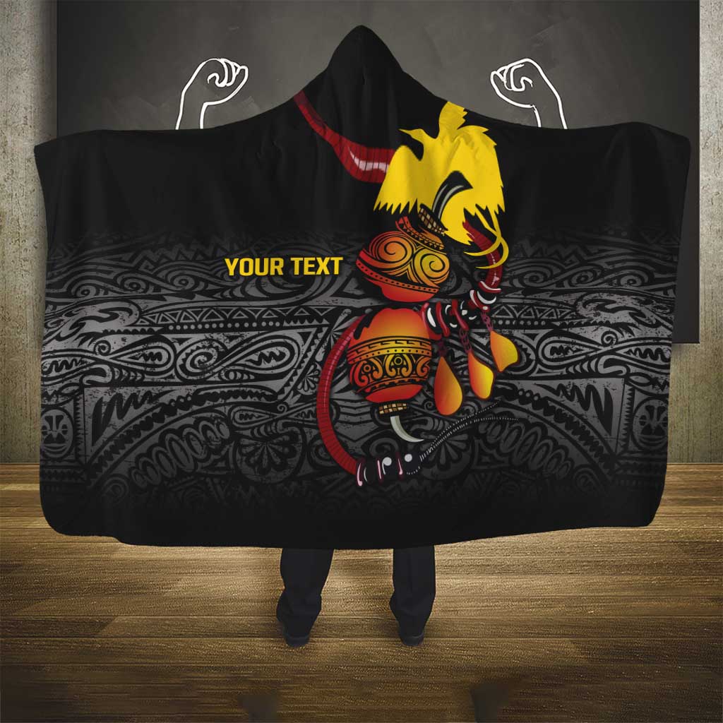 Personalized Papua New Guinea Milne Bay Hooded Blanket Bagi Necklace Mix Lime Pot Grunge