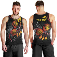 Personalized Papua New Guinea Milne Bay Men Tank Top Bagi Necklace Mix Lime Pot Grunge