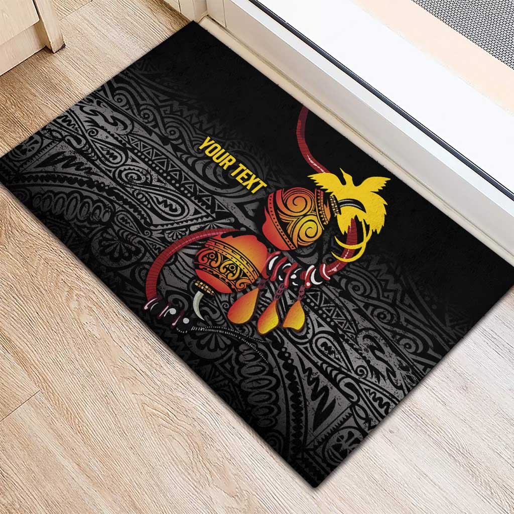 Personalized Papua New Guinea Milne Bay Rubber Doormat Bagi Necklace Mix Lime Pot Grunge