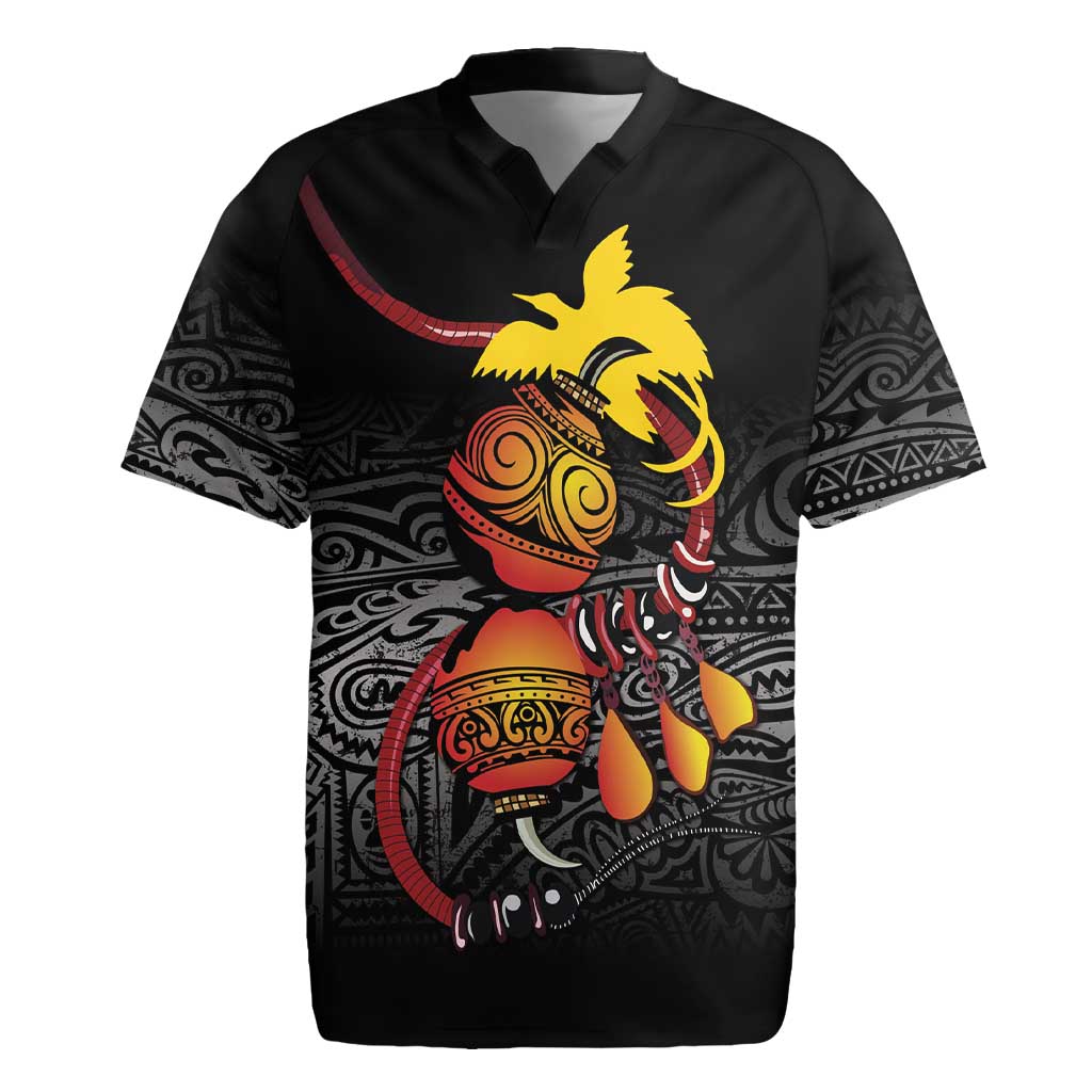 Personalized Papua New Guinea Milne Bay Rugby Jersey Bagi Necklace Mix Lime Pot Grunge