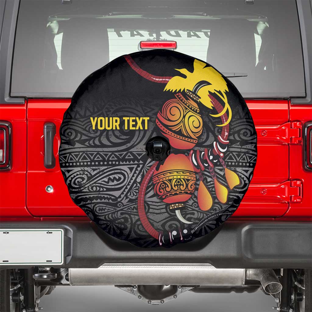Personalized Papua New Guinea Milne Bay Spare Tire Cover Bagi Necklace Mix Lime Pot Grunge LT7 - Polynesian Pride