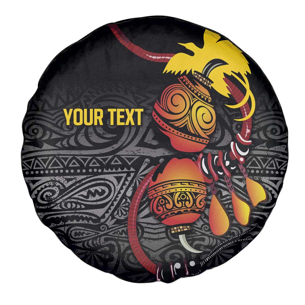 Personalized Papua New Guinea Milne Bay Spare Tire Cover Bagi Necklace Mix Lime Pot Grunge LT7 - Polynesian Pride