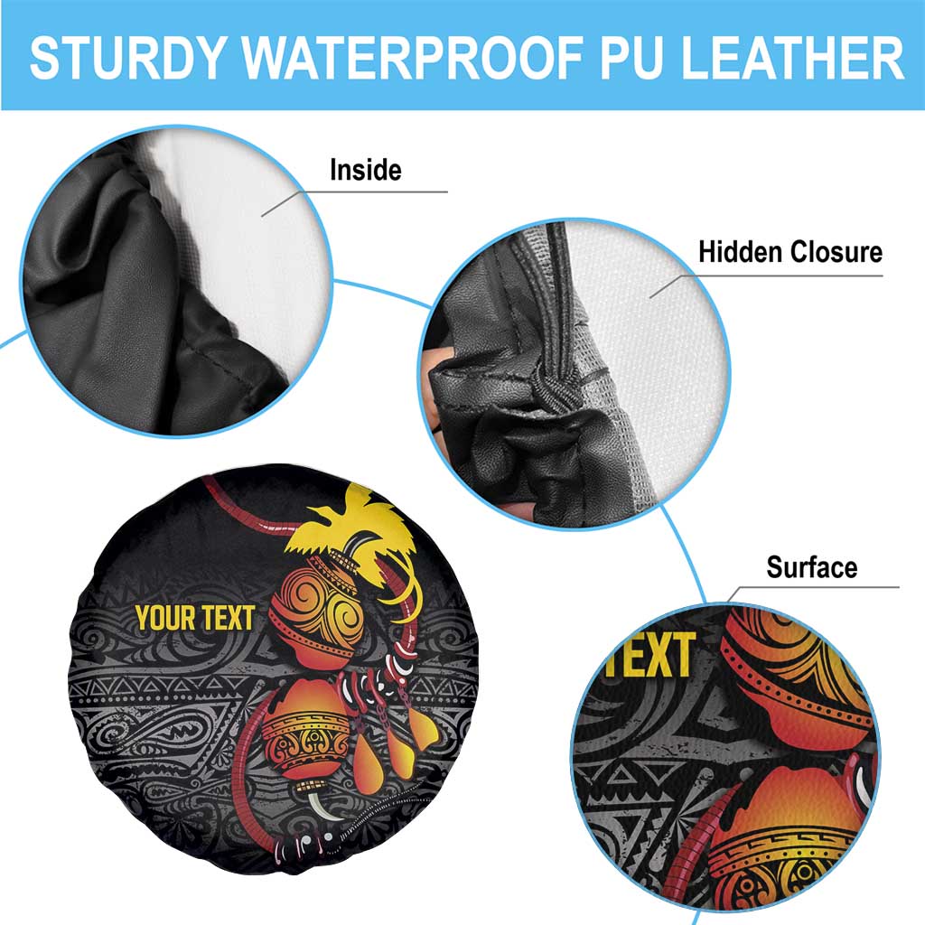 Personalized Papua New Guinea Milne Bay Spare Tire Cover Bagi Necklace Mix Lime Pot Grunge LT7 - Polynesian Pride