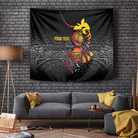 Personalized Papua New Guinea Milne Bay Tapestry Bagi Necklace Mix Lime Pot Grunge