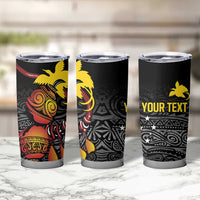 Personalized Papua New Guinea Milne Bay Tumbler Cup Bagi Necklace Mix Lime Pot Grunge