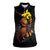 Personalized Papua New Guinea Milne Bay Women Sleeveless Polo Shirt Bagi Necklace Mix Lime Pot Grunge