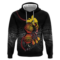 Personalized Papua New Guinea Milne Bay Zip Hoodie Bagi Necklace Mix Lime Pot Grunge LT7 Pullover Hoodie Black - Polynesian Pride