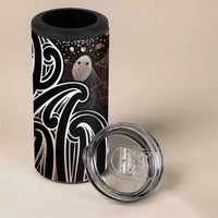 Aotearoa Maori - Australia Indigenous 4 in 1 Can Cooler Tumbler Koiri Whakairo Mix Aboriginal Art - Polynesian Pride