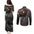 Aotearoa Maori - Australia Indigenous Couples Matching Puletasi and Long Sleeve Button Shirt Koiri Whakairo Mix Aboriginal Art - Polynesian Pride