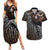 Aotearoa Maori - Australia Indigenous Couples Matching Summer Maxi Dress and Hawaiian Shirt Koiri Whakairo Mix Aboriginal Art - Polynesian Pride