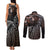 Aotearoa Maori - Australia Indigenous Couples Matching Tank Maxi Dress and Long Sleeve Button Shirt Koiri Whakairo Mix Aboriginal Art - Polynesian Pride