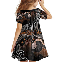 Aotearoa Maori - Australia Indigenous Family Matching Off Shoulder Maxi Dress and Hawaiian Shirt Koiri Whakairo Mix Aboriginal Art - Polynesian Pride