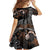 Aotearoa Maori - Australia Indigenous Family Matching Off Shoulder Short Dress and Hawaiian Shirt Koiri Whakairo Mix Aboriginal Art - Polynesian Pride