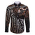 Aotearoa Maori - Australia Indigenous Family Matching Off Shoulder Short Dress and Hawaiian Shirt Koiri Whakairo Mix Aboriginal Art - Polynesian Pride