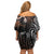 Aotearoa Maori - Australia Indigenous Family Matching Off Shoulder Short Dress and Hawaiian Shirt Koiri Whakairo Mix Aboriginal Art - Polynesian Pride