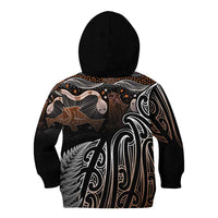 Aotearoa Maori - Australia Indigenous Kid Hoodie Koiri Whakairo Mix Aboriginal Art - Polynesian Pride