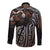 Aotearoa Maori - Australia Indigenous Long Sleeve Button Shirt Koiri Whakairo Mix Aboriginal Art - Polynesian Pride