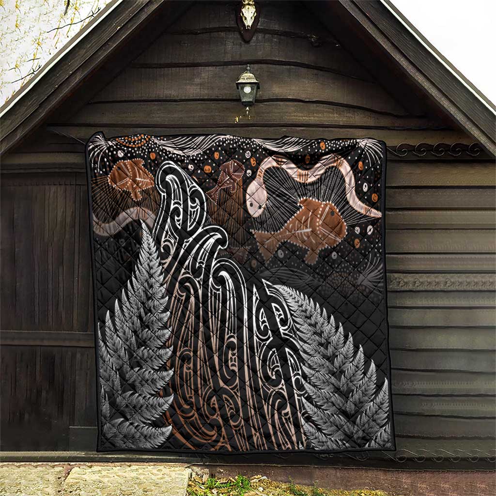 Aotearoa Maori - Australia Indigenous Quilt Koiri Whakairo Mix Aboriginal Art - Polynesian Pride